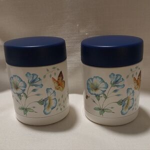 Lenox Butterfly Meadow Insulated Lidded Canisters Set of Two